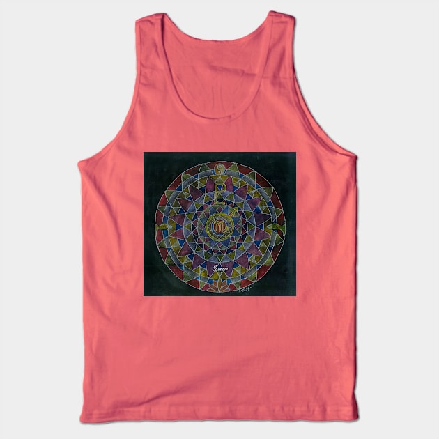 Scorpio horoscope free-hand mandala - Renate van Nijen Tank Top by Renart